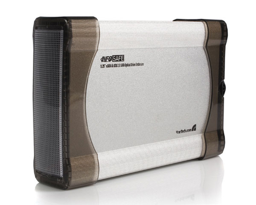StarTech.com InfoSafe 5.25 eSATA/USB 2.0 SATA Optical Drive Enclosure Hõbe