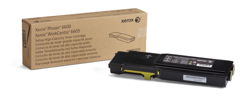 Xerox Yellow High Capacity Toner Cartridge 6k pages for 6600 WC6605 - 106R02231