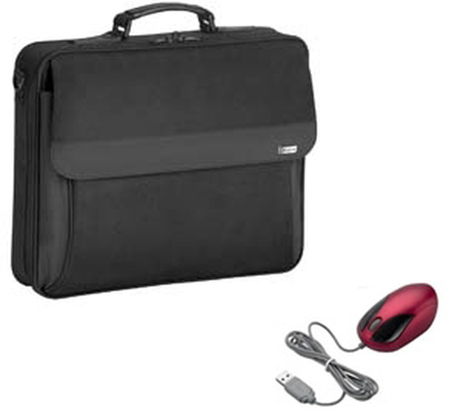Targus Notebook Case + Wired Optical Mouse 39,1 cm (15.4) Portfell Must
