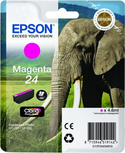 Original Epson 24 Magenta Ink Cartridge 360 pages - image 2