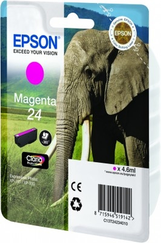 Original Epson 24 Magenta Ink Cartridge 360 pages - image 1
