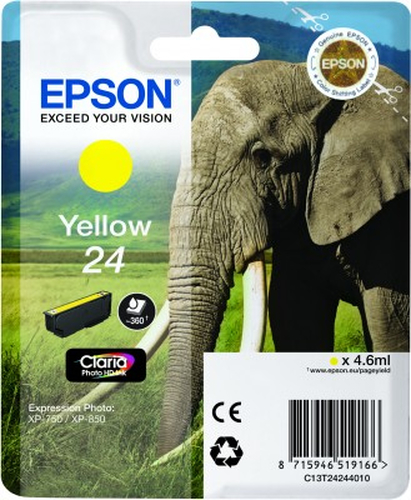 Original Epson 24 Yellow Ink Cartridge 360 pages - image 2