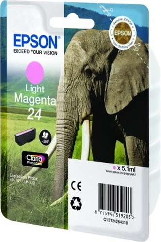 Original Epson 24 Light Magenta Ink Cartridge 360 pages - image 1