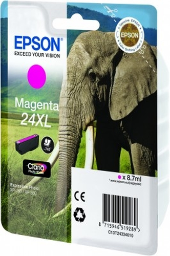 Original Epson 24XL Magenta Ink Cartridge 740 pages - image 1
