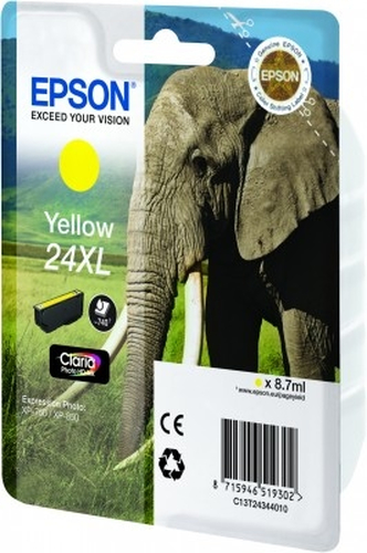 Original Epson 24XL Yellow Ink Cartridge 740 pages - image 1
