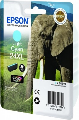 Original Epson 24XL Light Cyan Ink Cartridge 740 pages - image 1