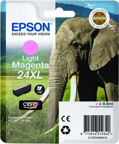Original Epson 24XL Light Magenta Ink Cartridge 740 pages - image 2