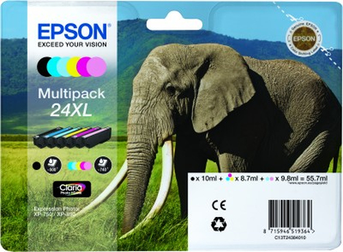 Original Epson 24XL 6 Colour Ink Cartridge Multipack - image 2