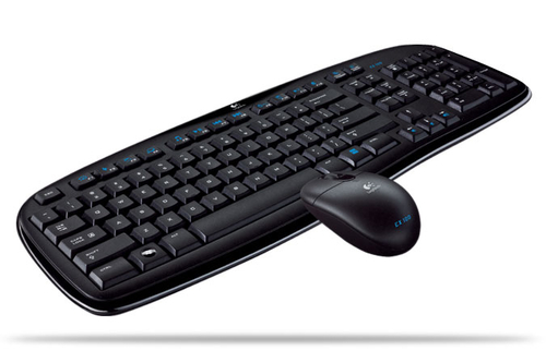 Logitech EX 110, US klaviatuur Hiir kaasa arvatud Raadioside QWERTY Must