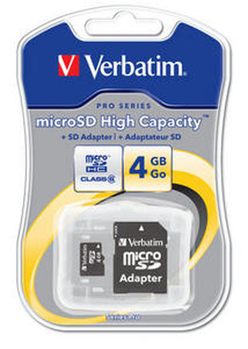 Verbatim Micro SDHC 4GB - Class 6 MicroSD