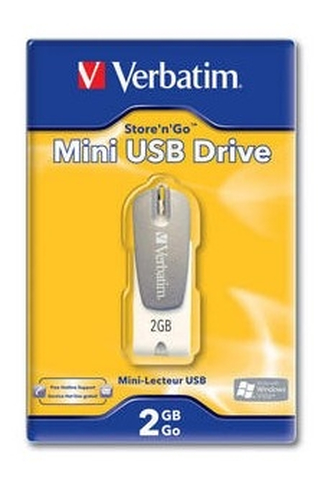 Verbatim Mini Store 'n' Go USB 2.0 Drive 2GB USB-välkmälu USB tüüp A Hõbe