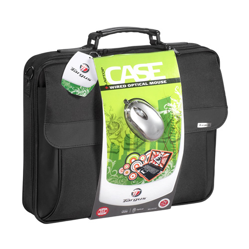 Targus Laptop Case & Wired Optical Mouse 39,1 cm (15.4) Portfell Must