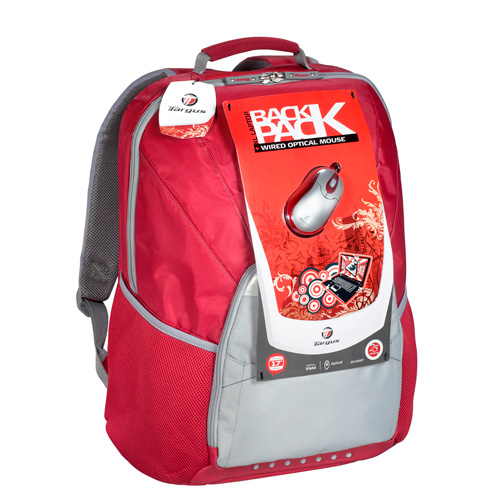 Targus XL Laptop Backpack & Wired Optical Mouse 43,2 cm (17) Seljakott Punane