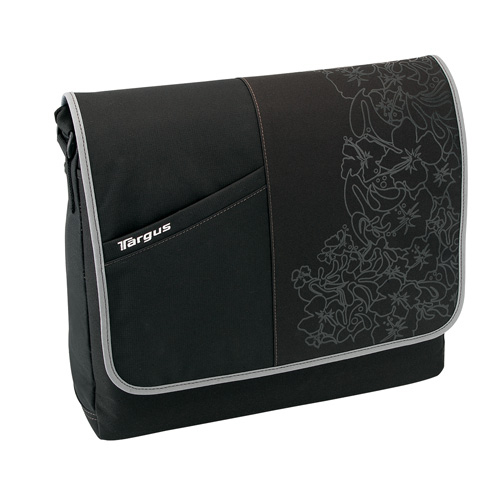 Targus Laptop Messenger – Black Floral 39,1 cm (15.4) Kullerikoti ümbris Must