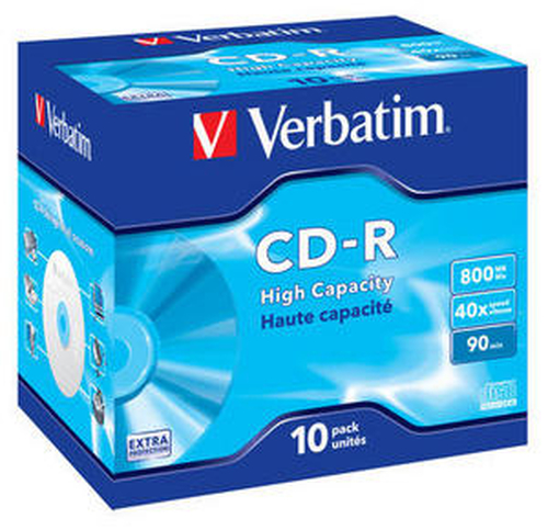 Verbatim CD-R 800MB 40x HiCap Datalife JC 10pk 10 tk