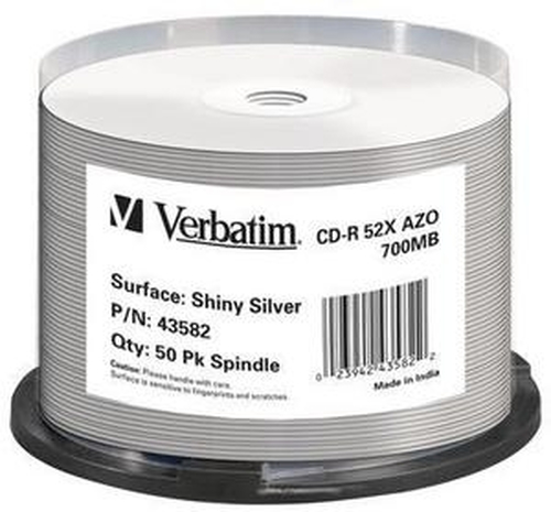 Verbatim CD-R 700MB 80Min 52x Spindle 50pk 50 tk
