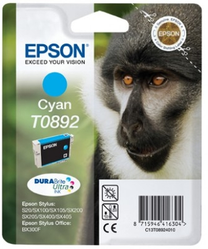 Epson Monkey Tindikassett Cyan T0892 DURABrite Ultra Ink