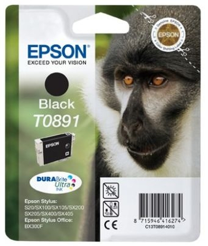 Epson Monkey Tindikassett Black T0891 DURABrite Ultra Ink