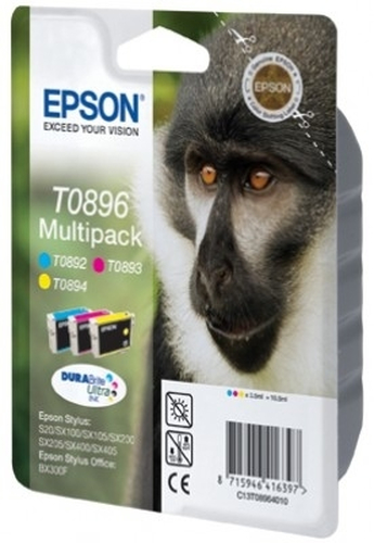 Epson Monkey Multipack 3-värviga T0896 DURABrite Ultra Ink