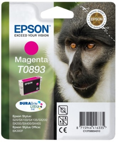 Epson Monkey Tindikassett Magenta T0893 DURABrite Ultra Ink