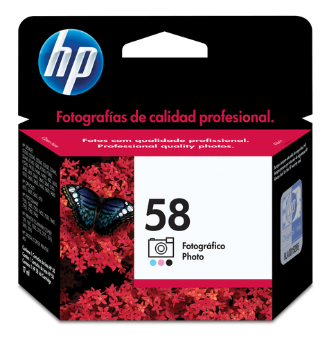 HP 58 Photo tindikassett 1 tk Originaal Must, Heletsüaan, Helemagenta