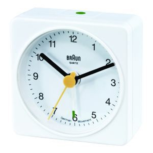 Braun BNC 002 Kvarts äratuskell Valge
