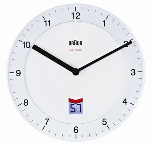 Braun BNC 006 Kvarcinis laikrodis Apskritimas Balta