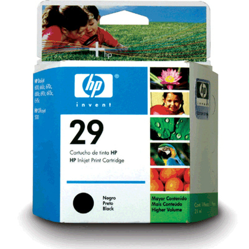 51629AL HP 29A - Negro - original - cartucho de tinta - para Deskjet 660 DeskWriter 69X Officejet 500 520 570 580 600 610 72X psc 370 380