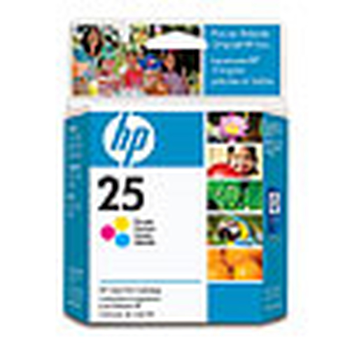 HP 25 tindikassett 1 tk Originaal Tsüaan, Magenta, Kollane