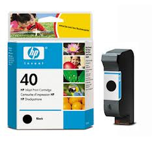 HP 40 - 42 ml - negro - original - 300 ppp - cartucho de tinta - para CopyJet DesignJet 230 250 330 350 430 450 455 488 650 Deskjet 1200 1220 - 51640AL