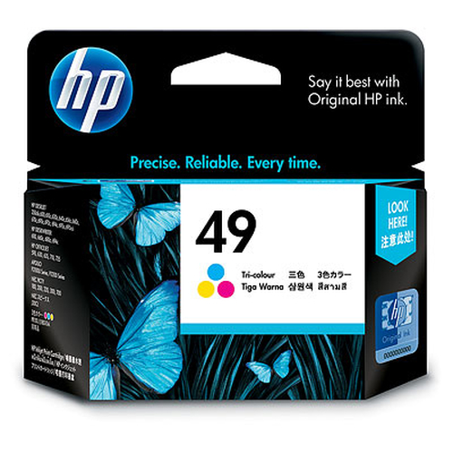 51649AL HP 49 - 228 ml - amarillo cián magenta - original - cartucho de tinta - para Deskjet 660 DeskWriter 69X Officejet 500 520 570 580 600 610 72X psc 370 380