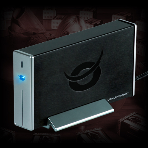 Conceptronic Grab'n'GO 3.5, 1TB väline kõvaketas 1,02 TB Must