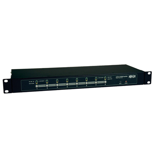 Tripp Lite 8-Port Rackmount KVM Switch w/ On-Screen Display Steel 1U - Conmutador KVM - 8 x KVM ports - 1 usuario local - sobremesa - Código: B007-008 | Compra en Guadalajara