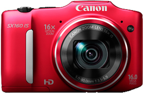 Canon PowerShot SX160 IS 1/2.3 Kompaktkaamera 16 MP CCD 4608 x 3456 pikslit Punane