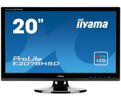 iiyama ProLite E2078HSD PC lamekuvar 50,8 cm (20) 1600 x 900 pikslit HD LED Must