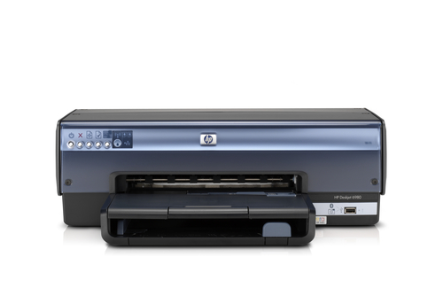 HP Deskjet 6980 - Impresora - color - chorro de tinta - A4/Legal - 1200 ppp - hasta 36 ppm monocromo / hasta 27 ppm color - capacidad 150 hojas - USB LAN Wi-Fi - C8969A