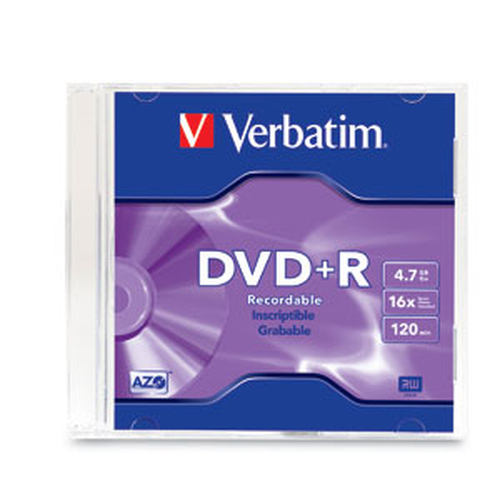 95059 Verbatim Disco Vírgen para DVD DVDR 47GB 16x 1 Pieza 95059