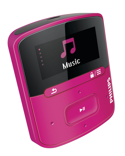 Philips GoGear SA4RGA02PF/37 MP3-/MP4-mängija MP3-mängija 2 GB Must, Fuksia