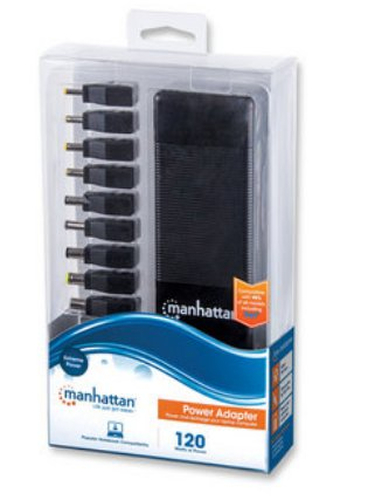 Manhattan 101691 toiteadapter ja vaheldi Hoonesisene 120 W Must