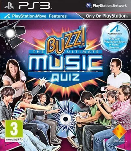 Sony Buzz!: The Ultimate Music Quiz + Wireless Buzzers, PS3 PlayStation 3