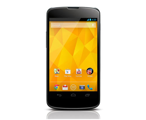 LG NEXUS 4 E960 11,9 cm (4.7) Üksik-SIM Android 4.2 3G 2 GB 16 GB 2100 mAh Must