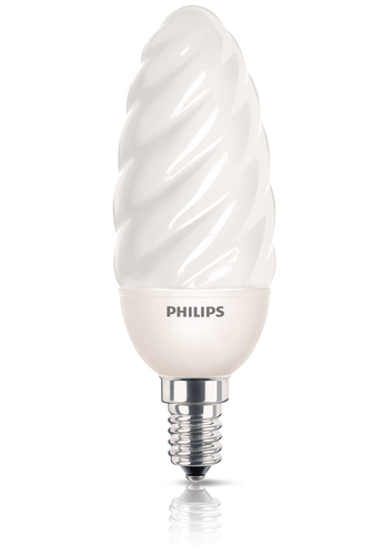 Philips Twisted Candle 872790085254701 energy-saving lamp 8 W E14 Soe valge
