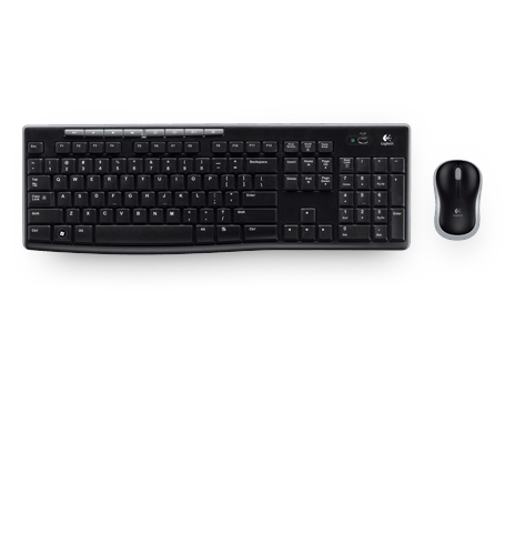 Logitech Wireless Combo MK270 tastatūra Pele iekļauta Mājas RF Bezvadu QWERTZ Čehu Melns