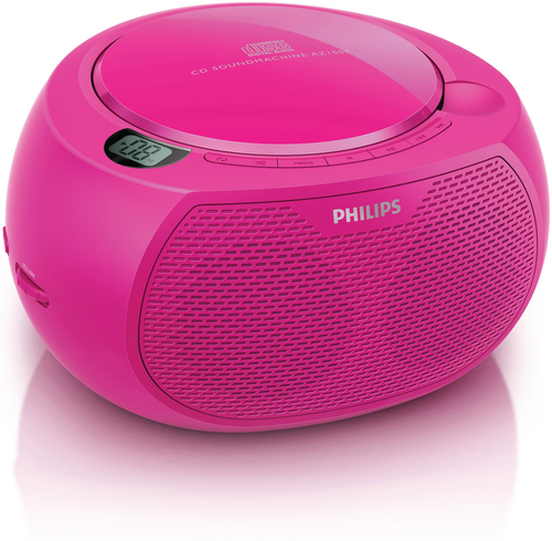 Philips AZ100C/12 kaasaskantav stereosüsteem Analoog 2 W FM Roosa MP3 taasesitus