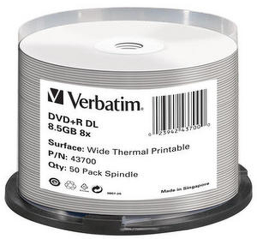Verbatim DVD+R Double Layer Wide Thermal Printable 8x 8,5 GB