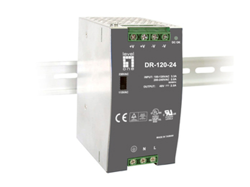 LevelOne POW-2440 strāvas adapteris & pārveidotājs 120 W Zaļš, Pelēks, Balts