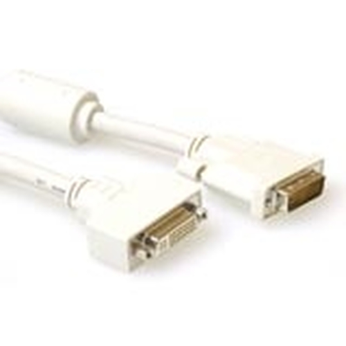 ACT DVI-D Dual Link extension cable, M - F, Ivory 2.0m DVI kabelis 2 m