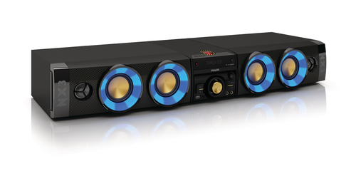 Philips NTRX300/77 helisüsteem koju Kodune audio minisüsteem 520 W Must, Sinine, Kuld