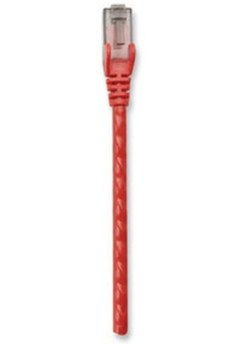 INTELLINET PATCH CABLE CAT6 UTP RED 1FT SNAGLESS BOOT