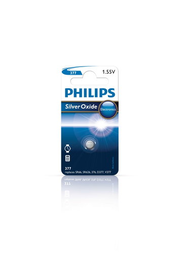 Philips Minicells 377/01B majapidamispatarei Ühekordne patarei Hõbeoksiid (S)